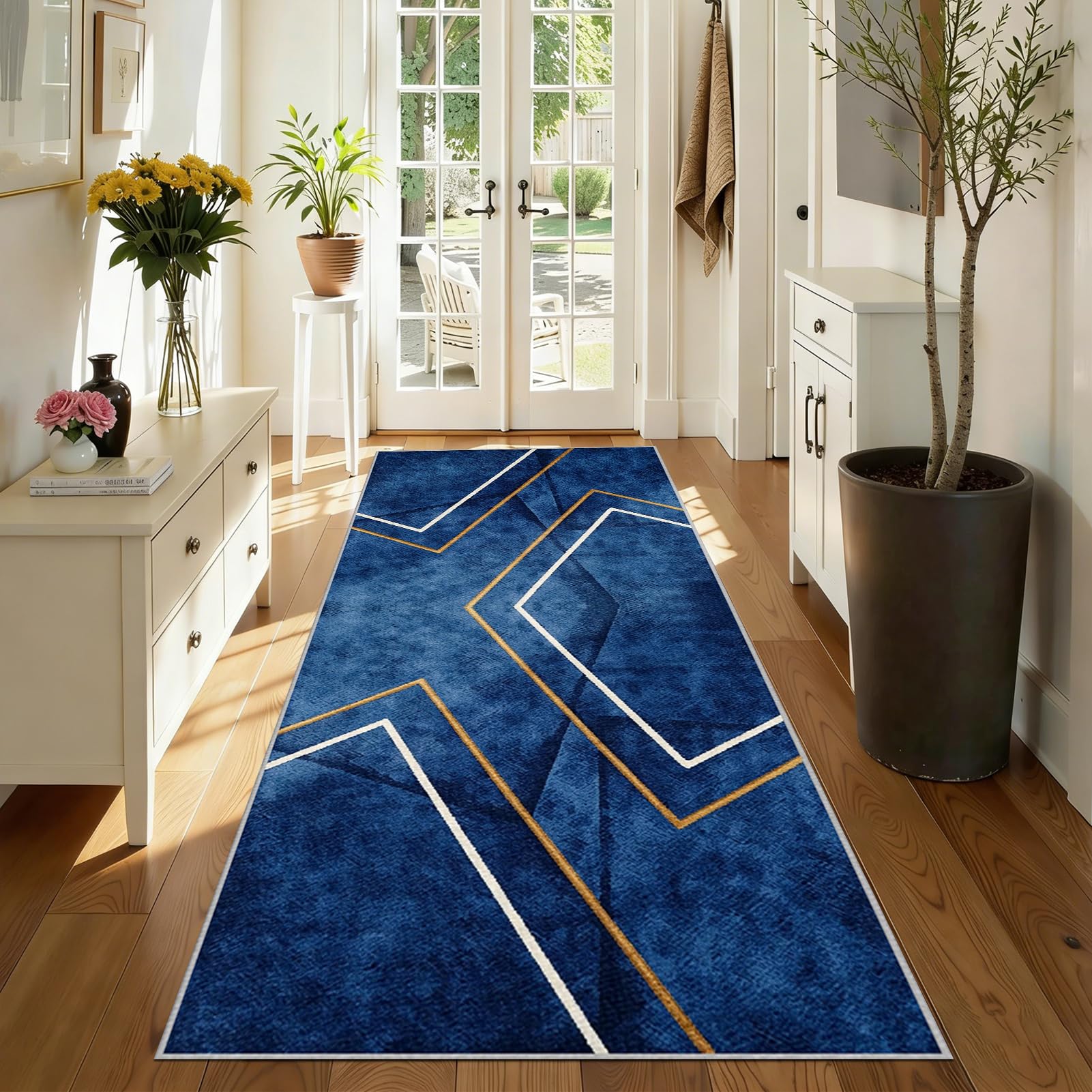Dywan do przedpokoju Długi antypoślizgowy i nadający się do prania 80 x 350 cm