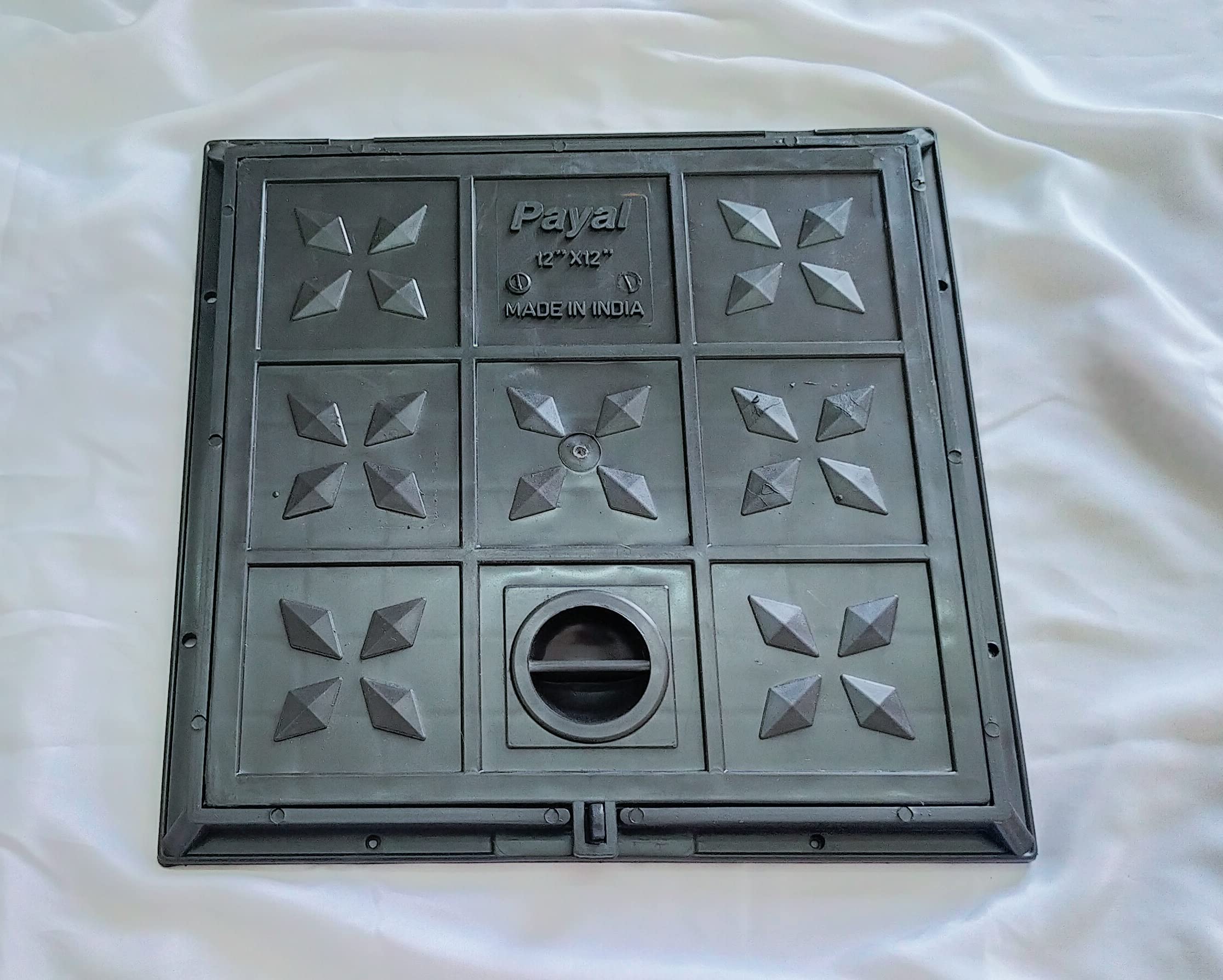 SHRUSTAM PVC Manhole Cover (12" x 12") - Durable Floor Drainage and Chamber Cover (1 Piece) (B09Y24YG96) Amazon Price History, Amazon Price Tracker