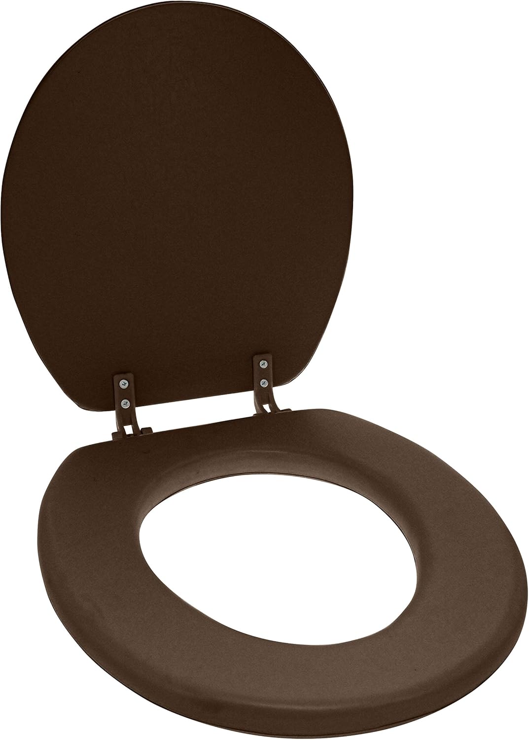 Ginsey Cushioned Soft Toilet Seat for Stylish Bathroom Décor, Chocolate Brown, Standard