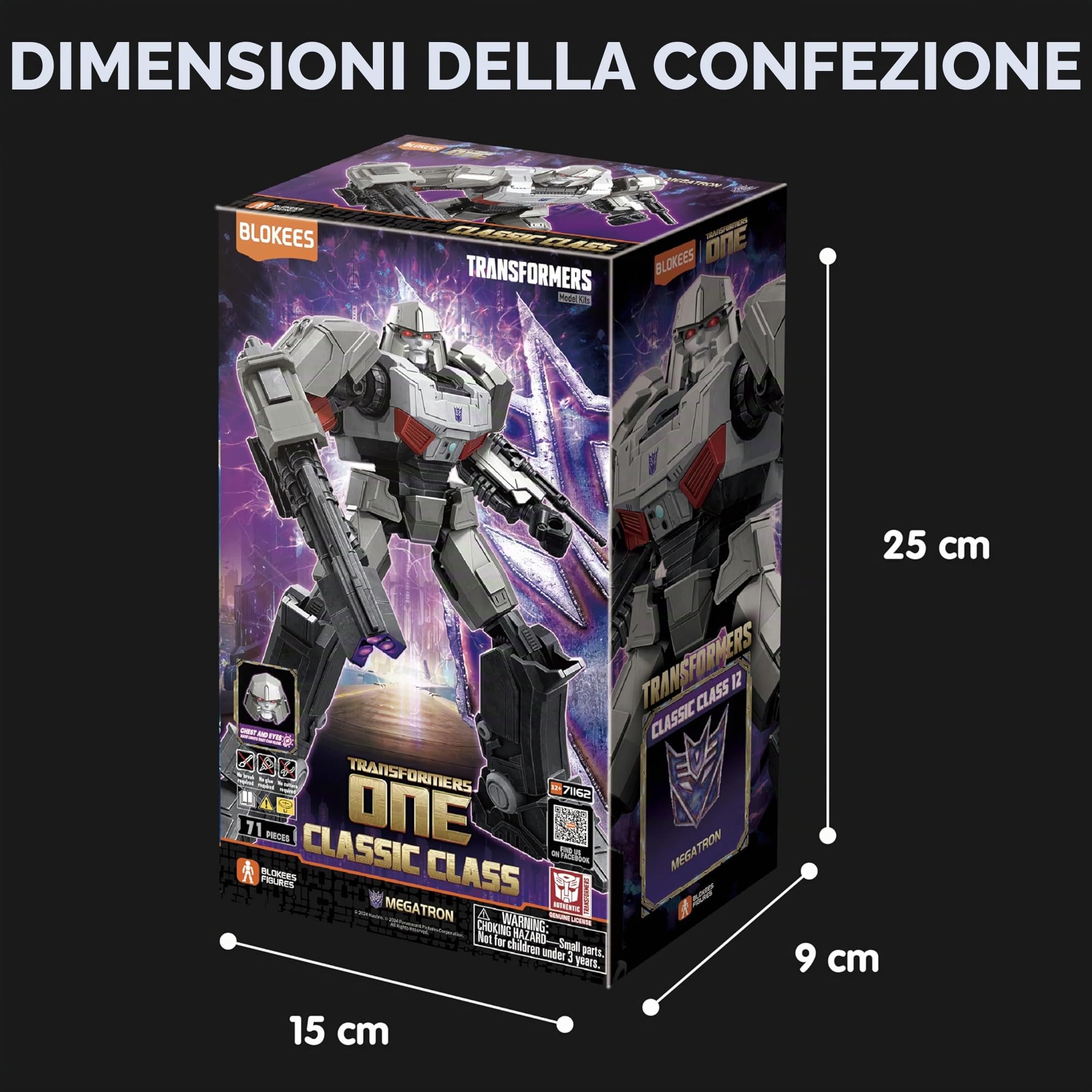Transformers - Classic Class 12: Model Kit 71 Pezzi Megatron