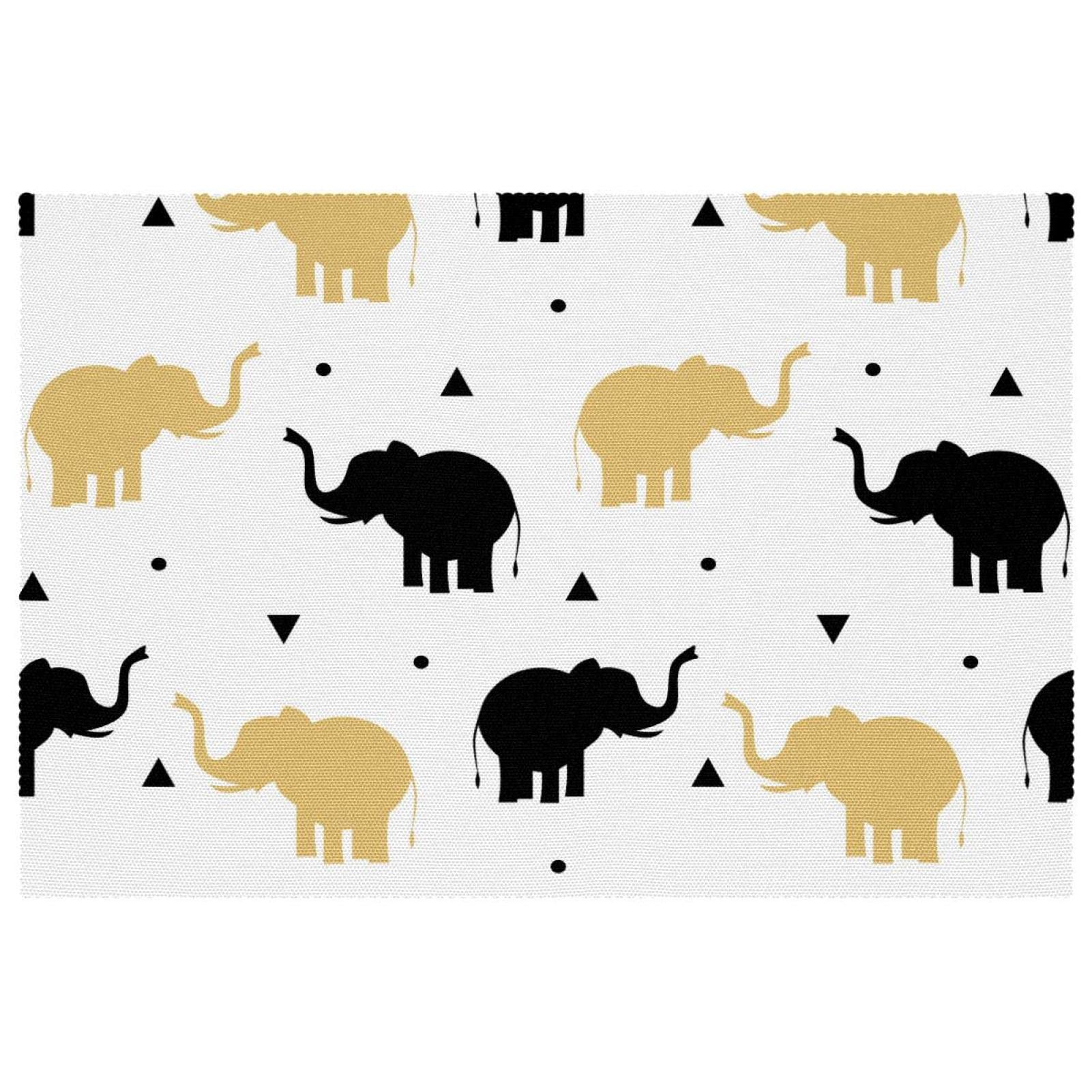 Set de table éléphant 30x45 cm résistant chaleur lot de 6 napperons repas