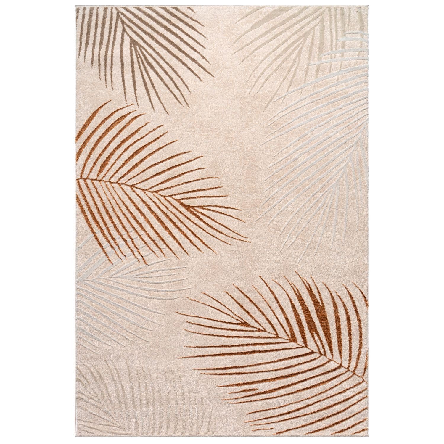 TT Home Tapis Pile Courte Chambre Adulte Salon Motif Geometrique 3D Abstrait, Couleur:Beige Ocre, Dimension:160x230 cm
