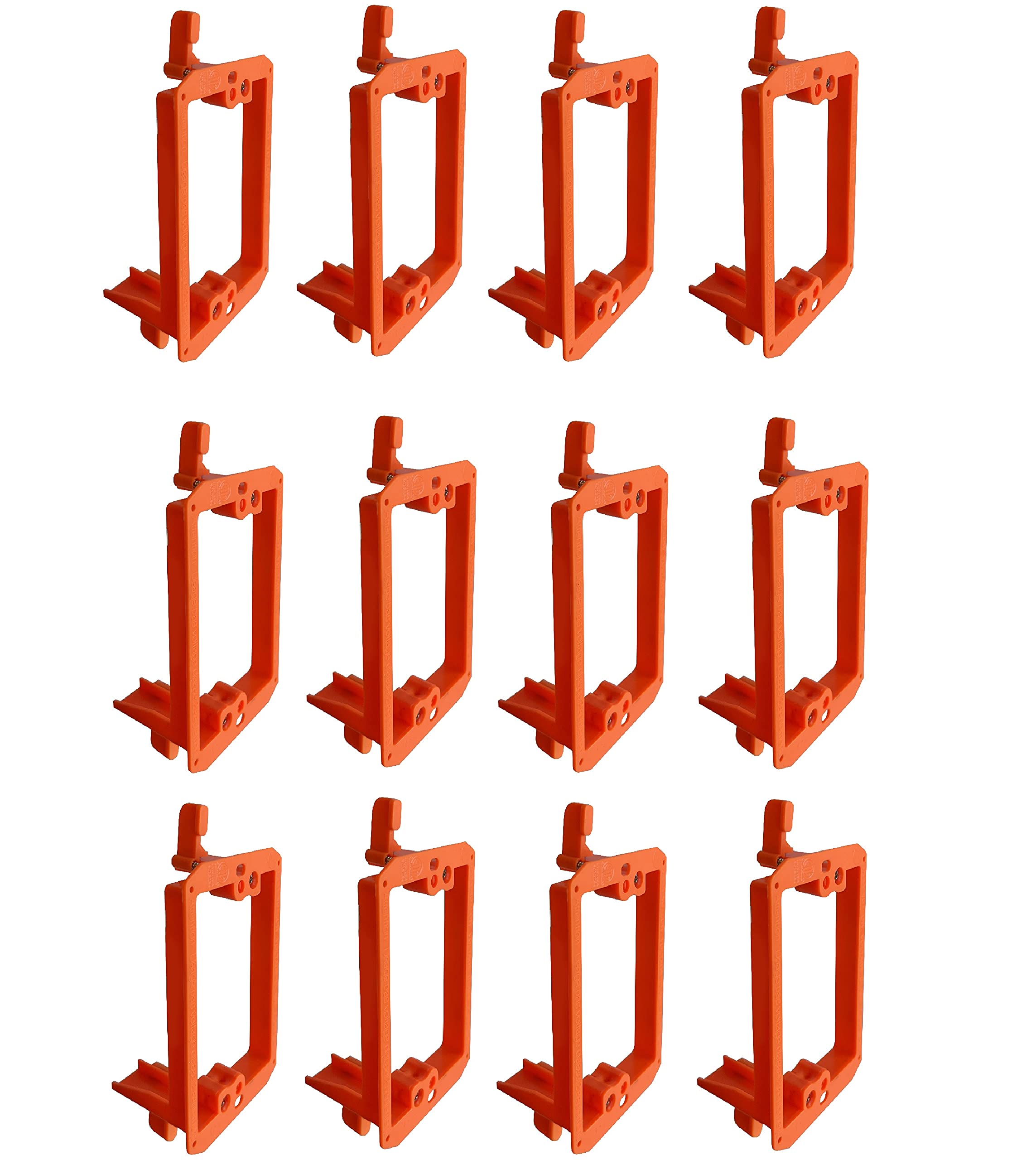 BWP - Low Voltage Mounting Brackets 1 Gang for Drywall Outlet Cable Pass Through Wall Plates -Cable Wall Plate Bracket for Old Work, Telephone Wires, Network Cable, HDMI, Speaker Wire(12-Pack)