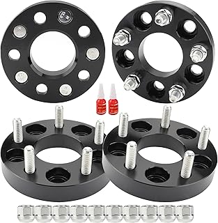Richeer 4PCS 5x110 to 5x114.3 Wheel Adapters for Catera Cobalt HHR G6 L Series Vehicle on CSX ILX MDX RDX TSX TLX HR-V Civic Wheel, 1 inch 5x4.5 Wheel on 5x110 Vehicles with 12x1.5 Studs & 65.1mm