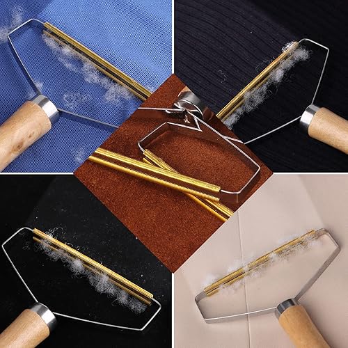 Miniatura 5 de 2 unidades de removedor de pelo de mascotas, removedor de pelusa portátil, herramienta de cepillo reutilizable para ropa, afeitadora portátil para