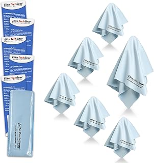 Sponsored Ad - EliteTechGear Most Amazing Microfiber Cleaning Cloths (6 Pack) Perfect for Cleaning Eyeglasses, LCD Screen...