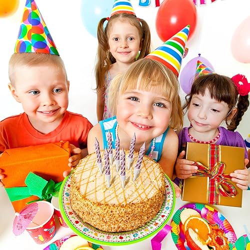 Miniatura 4 de Vela de cumpleaños rosa para niña, decoración de pastel de cumpleaños con número 10 velas de cumpleaños de oro rosa, velas largas y delgadas en