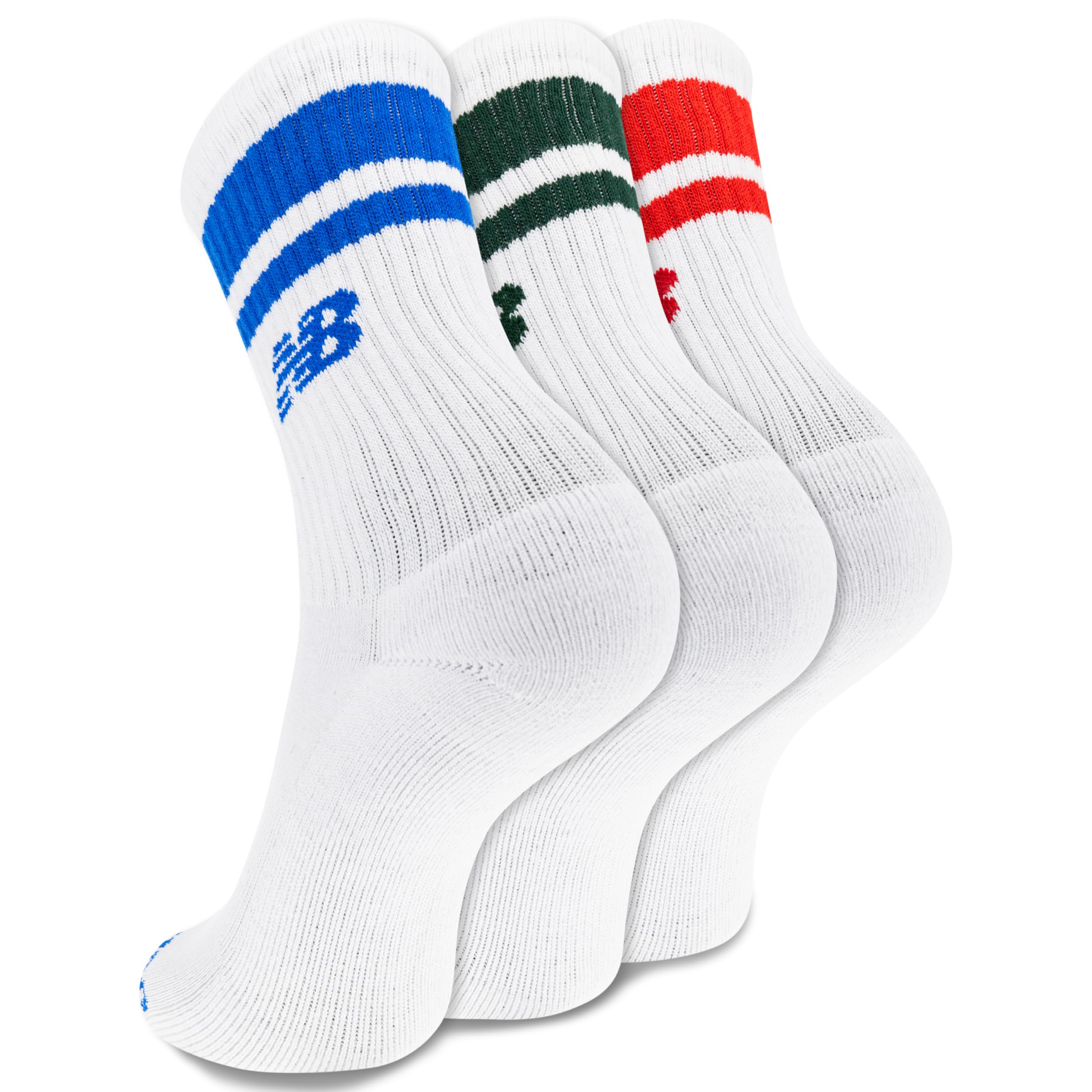 New Balance Organic Cotton Crew Socks - 3 Pairs - Arch Support SPORT ESSENTIALS CREW SOC Unisex - Adulto