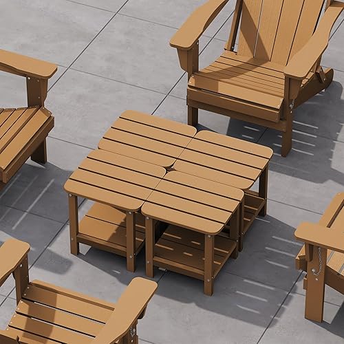 Miniatura 19 de SERWALL Mesa auxiliar Double Adirondack, Mesa auxiliar de forma rectangular, Negra