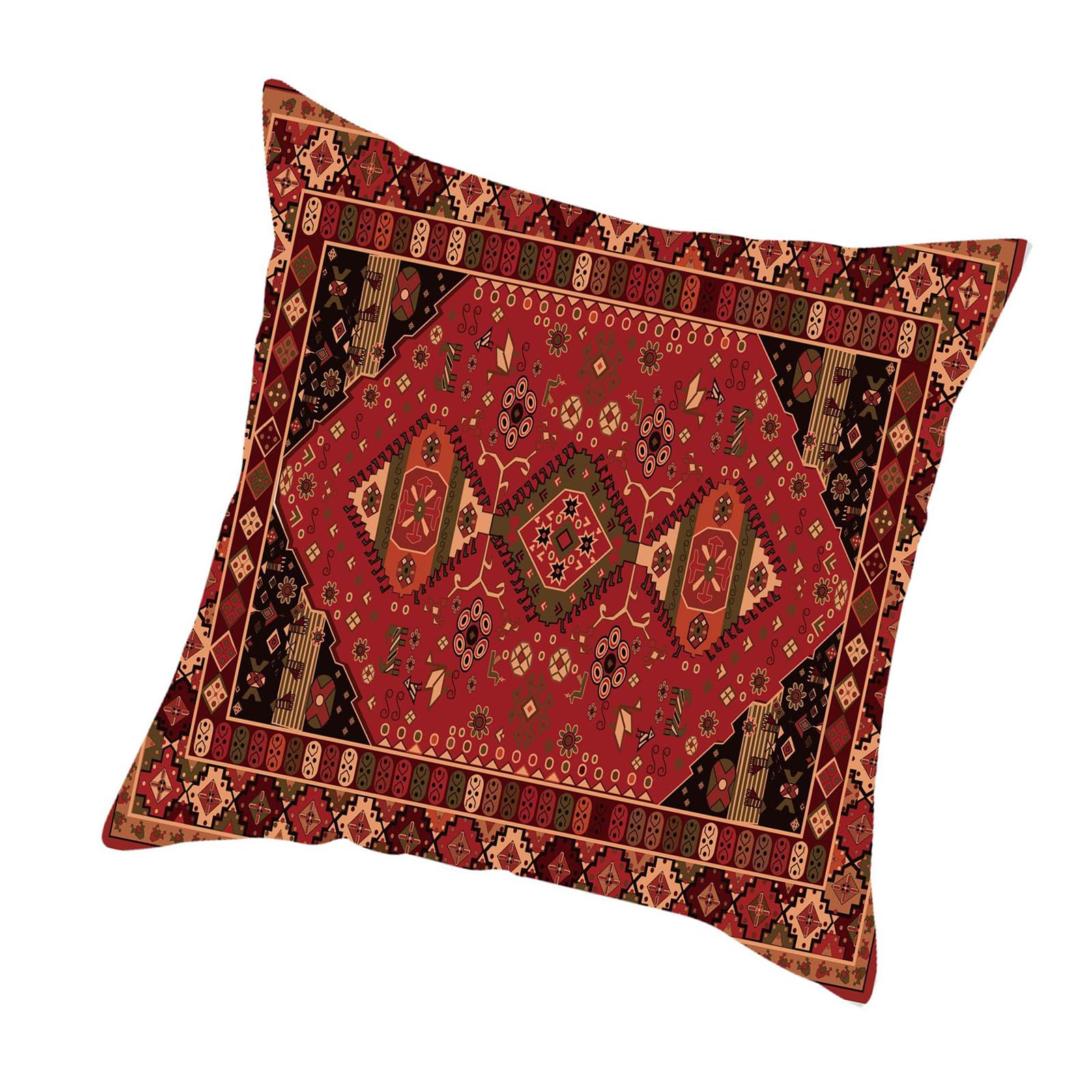 Msioytog Multipurpose Turkey Carpet Pillow Covers Throw Pillows Covers for Home Room Sofa Couch Decoration Turkey Carpet Throw Pillow