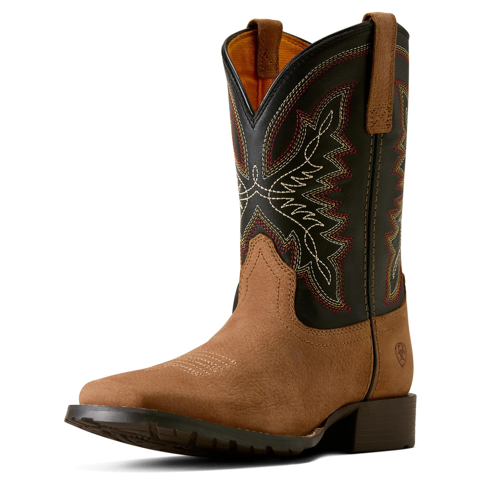ARIAT Unisex Youth Hybrid Rancher Wide Square Toe Western Boot
