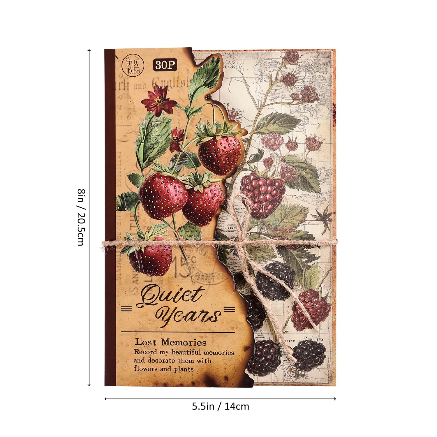 Zestaw 120 arkuszy papieru w stylu vintage, botaniczny album do scrapbookingu, artykuły do scrapbookingu, rękodzieło, zestaw papierów do decoupage, 4 motywy x 30 cm, kwiatowy wzór z grzybami