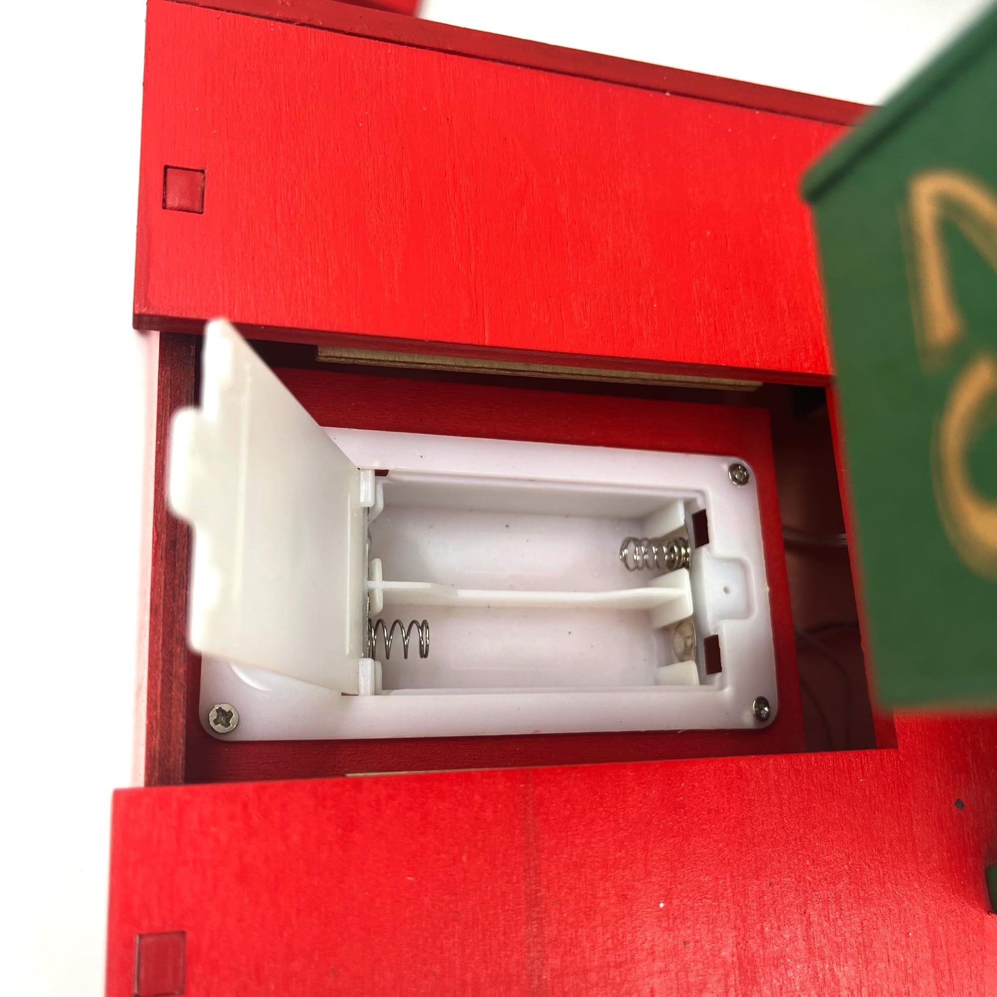 PE Weihnachts-Adventskalender mit Riesenrad aus Holz mit Schubladen und LED-Lichtern zum Befüllen von kleiner Überraschung