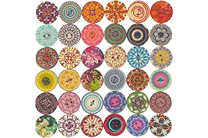 100Pcs Wooden Buttons for Crafts