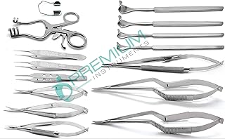 15 Pcs Eye Ophthalmic Scissors Retractors Forceps Speculum Instruments