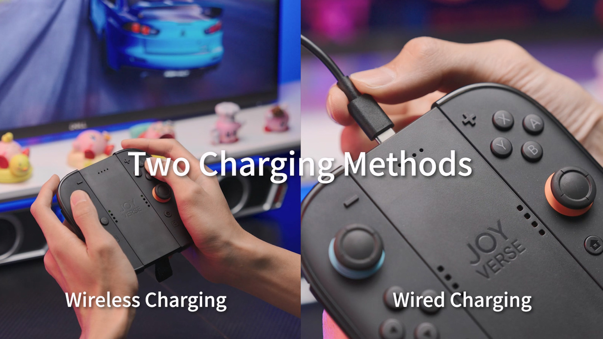 JSAUX Charging Grip for Switch 2 JoyCon, Built-in Battery