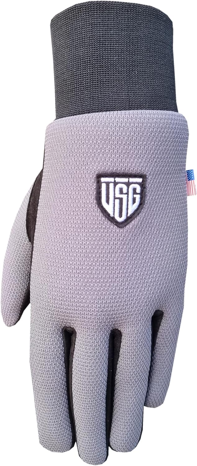 USG Mens Golf Glove | WarmFit - Pair | Winter Essential | Natural Leather Suede