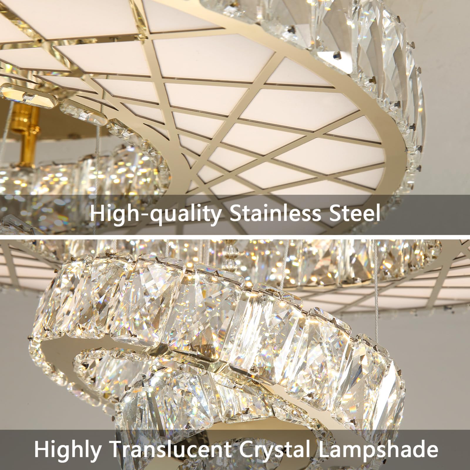 HAIXIANG LED Chandelier Modern Ceiling Dimmable Light Fixture