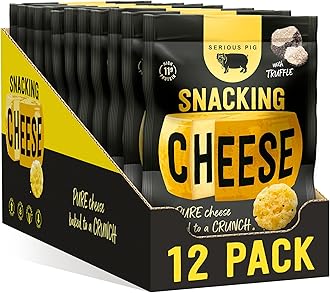 Serious Pig Snacking Cheese Truffle Flavour - Pure Cheese Crisps High Protein Zero Carb (12 x 24g)
