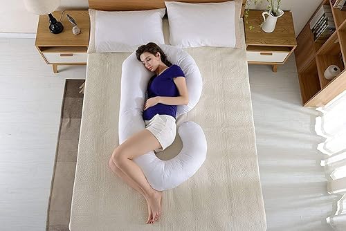 Miniatura 2 de BestRest Almohada de cuerpo completo  Almohada en forma de C para embarazo, lactancia, maternidad  Cama extragrande en forma de U  Lado, pierna,