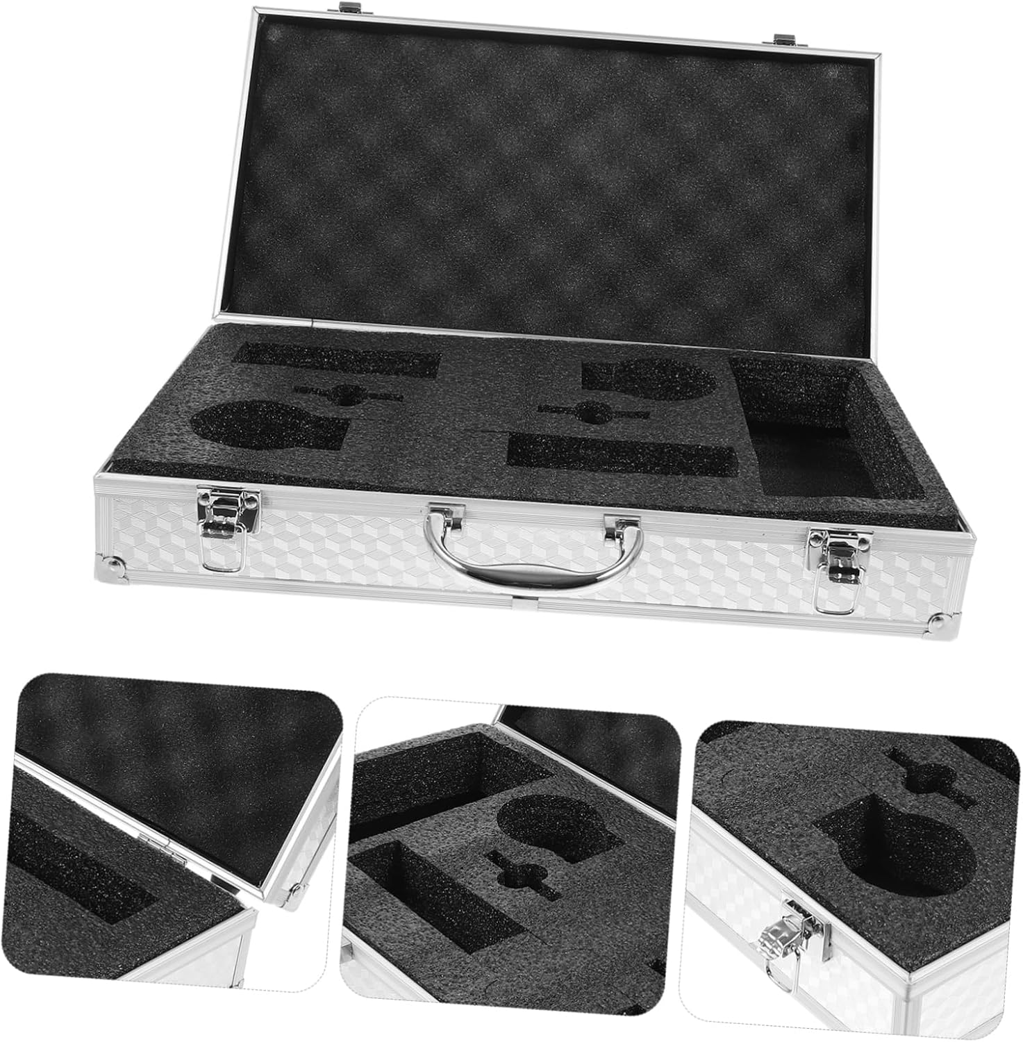 SUPVOX Travel Case Aluminum Microphone Case for Electronics Men's Hard Briefcase