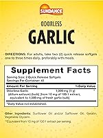 Vista 2 de Sundance Cápsulas blandas de ajo sin olor 90 unidades Suplemento sin OMG y sin gluten