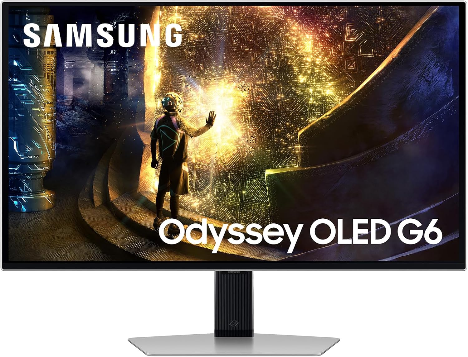 Samsung 27″ Odyssey OLED G6 Gaming Monitor 2,560 x 1,440, QHD, 16:9, 240Hz, 0.03ms(GTG), Glare Free, Burn-in Safeguard, G-Sync Compatible, LS27DG612SUXEN
