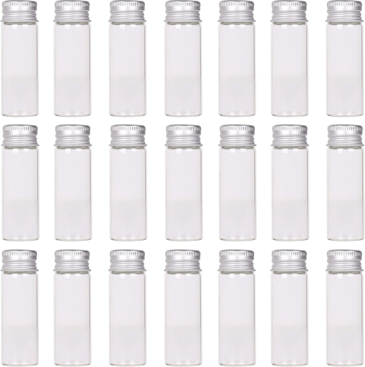 MaxMau 24 Tiny Jars with Aluminum Screw Lids 15ml Small