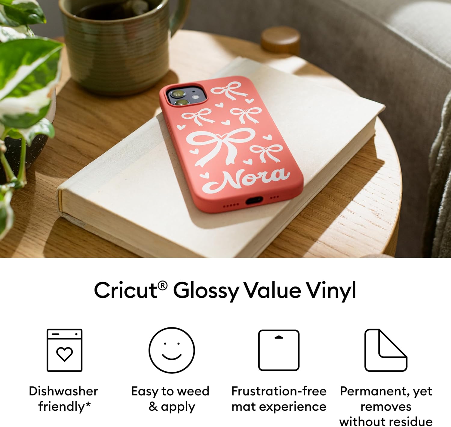 Cricut Value Permanent Vinyl, Glossy Black (12 in x 20 ft) image 3