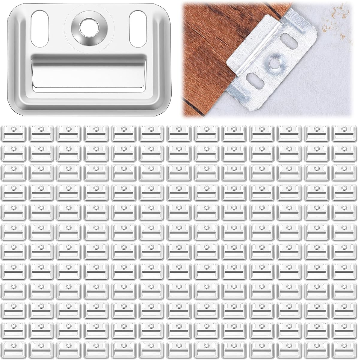 300 pcs Stainless Steel Z-Clips - Wall Panel Fixing Piece, Clamp | (1.73"/44mmx1.22"/31mm) for Integrated Wall Panels, Heavy Duty Walls Panel Buckle for Toilet Seats & Furniture Mounting