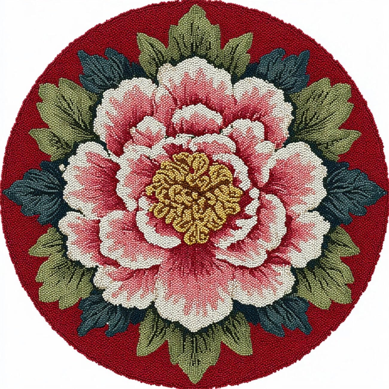 Kitquiver Tapestry Kits for Adults Pink Flowers 60x60cm