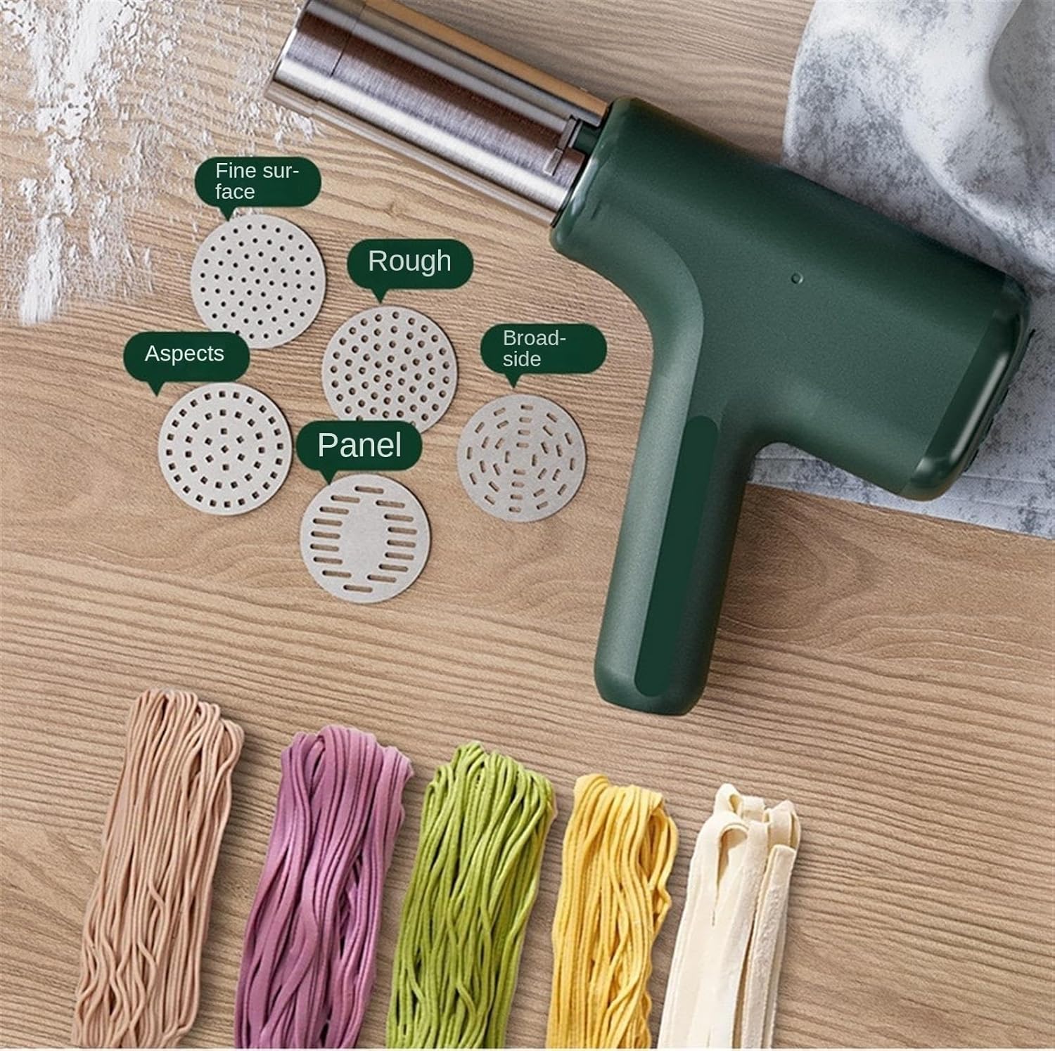 Noodle Machine, Multifunctional Noodle Maker Electric Machine for Kitchen Rechargeable Pasta Homemade Spaghetti Ramen