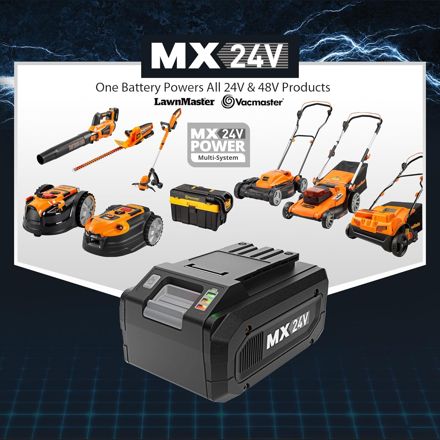 MX24V 4.0Ah Battery - Compatible with LawnMaster and Vacmaster 24V/48V Cordless Products 24LB4005-CN