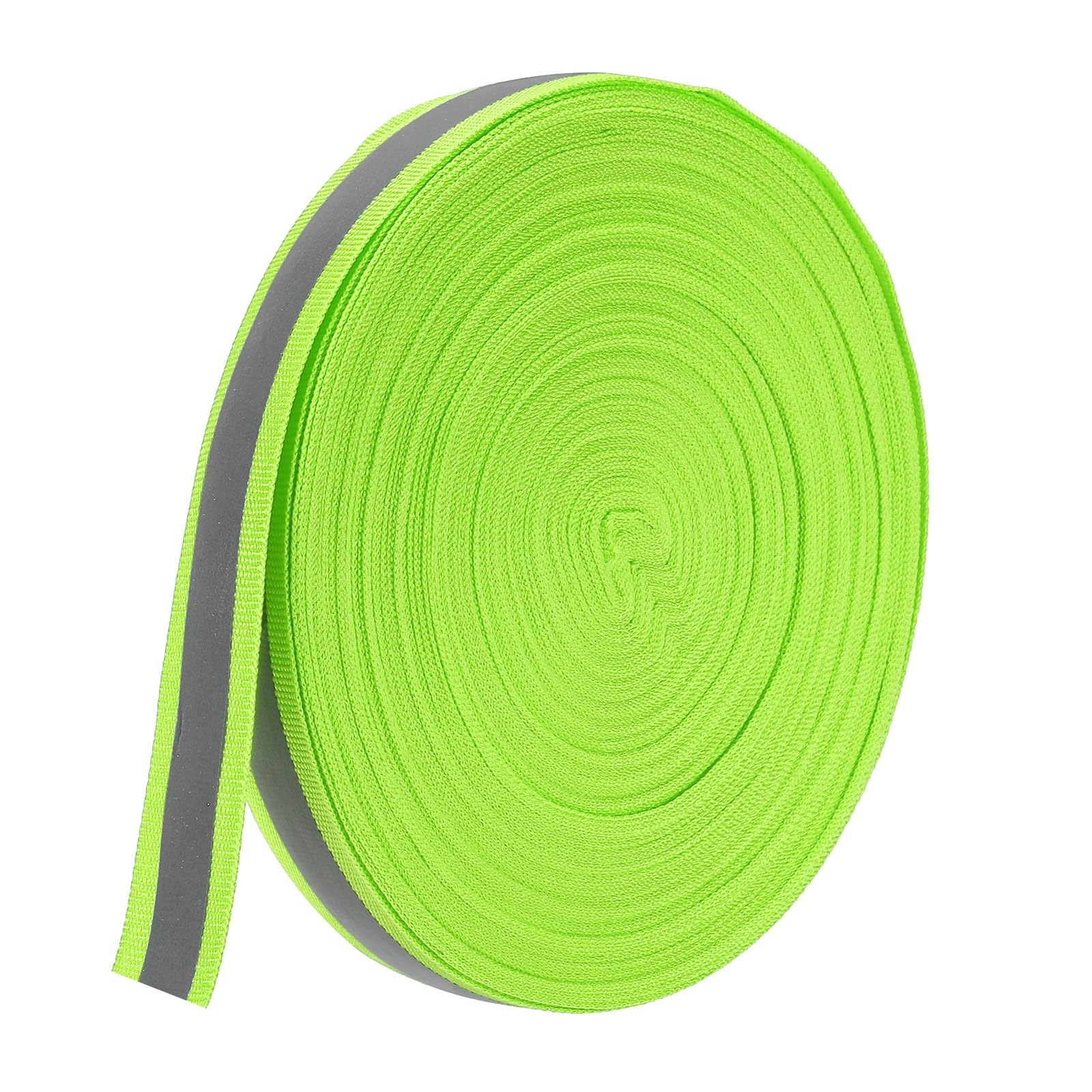 PATIKIL Ruban Réfléchissant, 25mm x 55 Yards Ruban Réfléchissant Haute Visibilité à Coudre Pour Vêtements, Imperméables, Couleur Vert Fluorescent