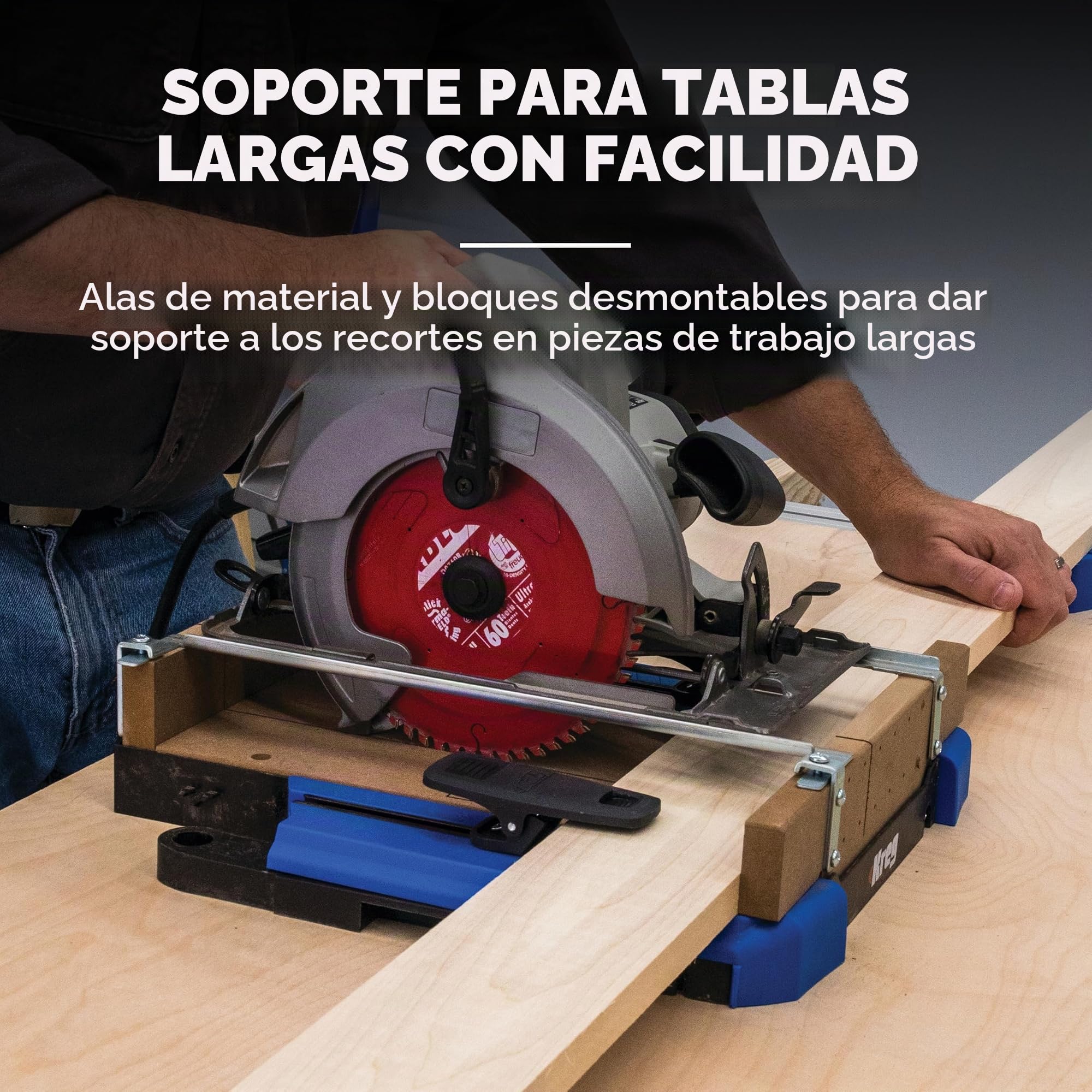Kreg KMA4100 Estación de corte transversal - para resultados de sierra ingletadora - Guía de sierra circular variable - Estación de corte transversal portátil - Herramientas y accesorios de