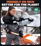 JDL 100% Waterproof Winter Work Gloves for Men & Women, Thermal Insulated Freezer Gloves for Cold Weather, Super Grip Palm, Carbon Black, Large