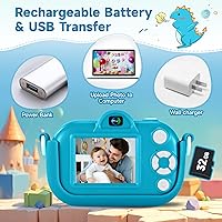 Vista 6 de Cámara digital para niños pequeños de YEEHAO, juguetes para niños de 3 a 9 años, cámara de video para niños pequeños de 1080P, regalos de Navidad