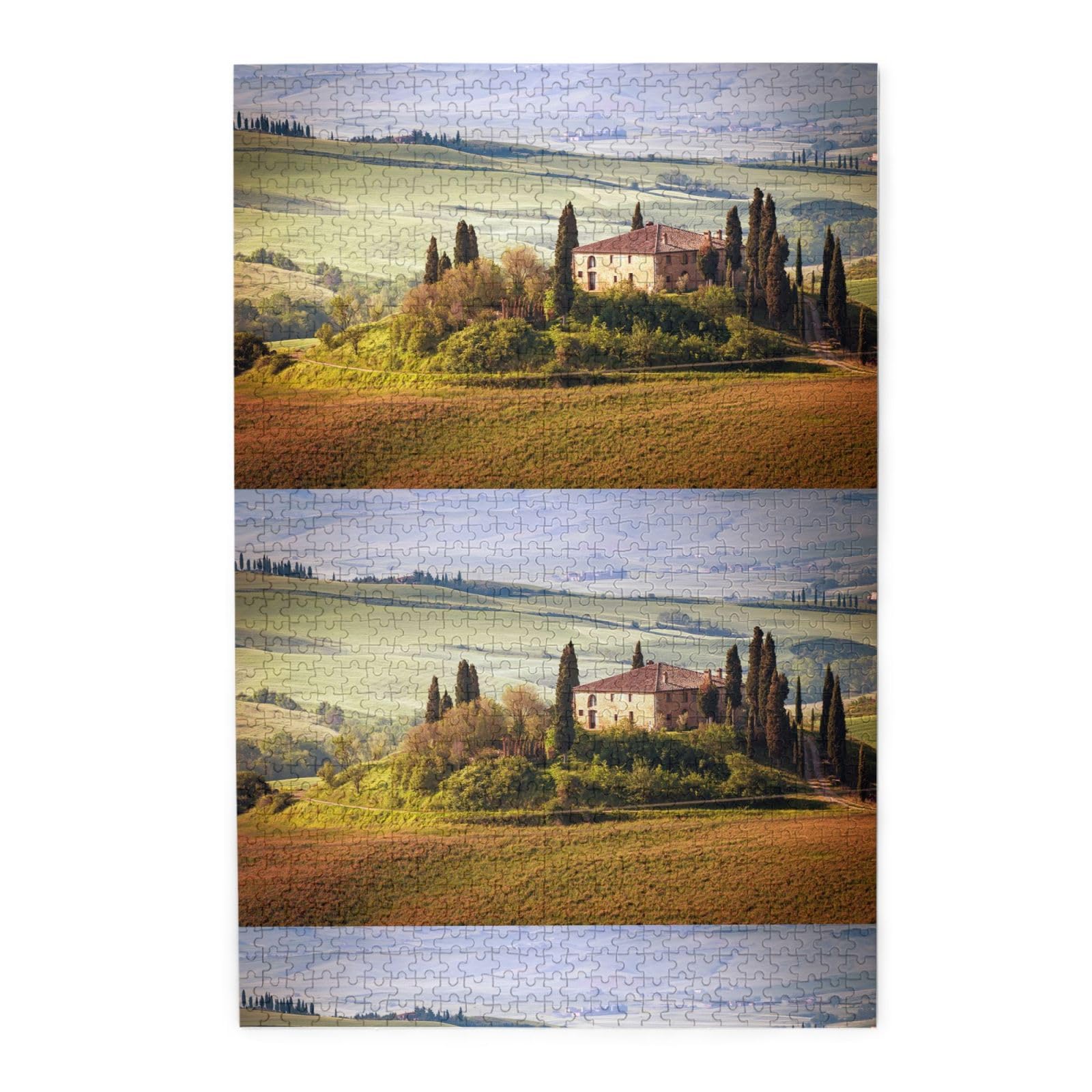 Toscana vista da pietra Antico villaggio di Montepulciano Italia in una giornata nuvolosa Natura, 1000 pezzi Puzzle per adulti Puzzle impegnativi, puzzle