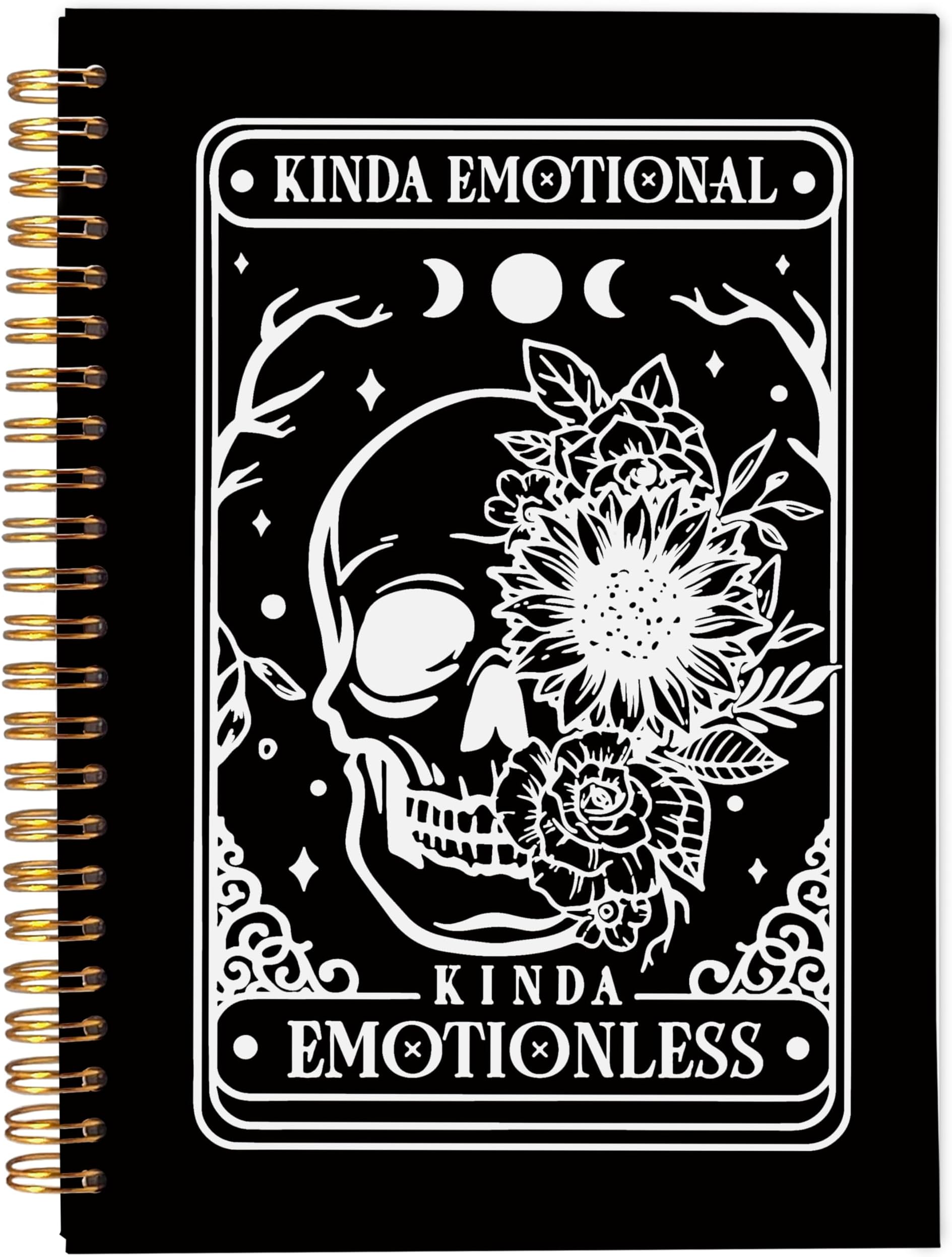 Amazon.com : Ecezatik Floral Skull Notebook, Goth Gothic Notebook ...