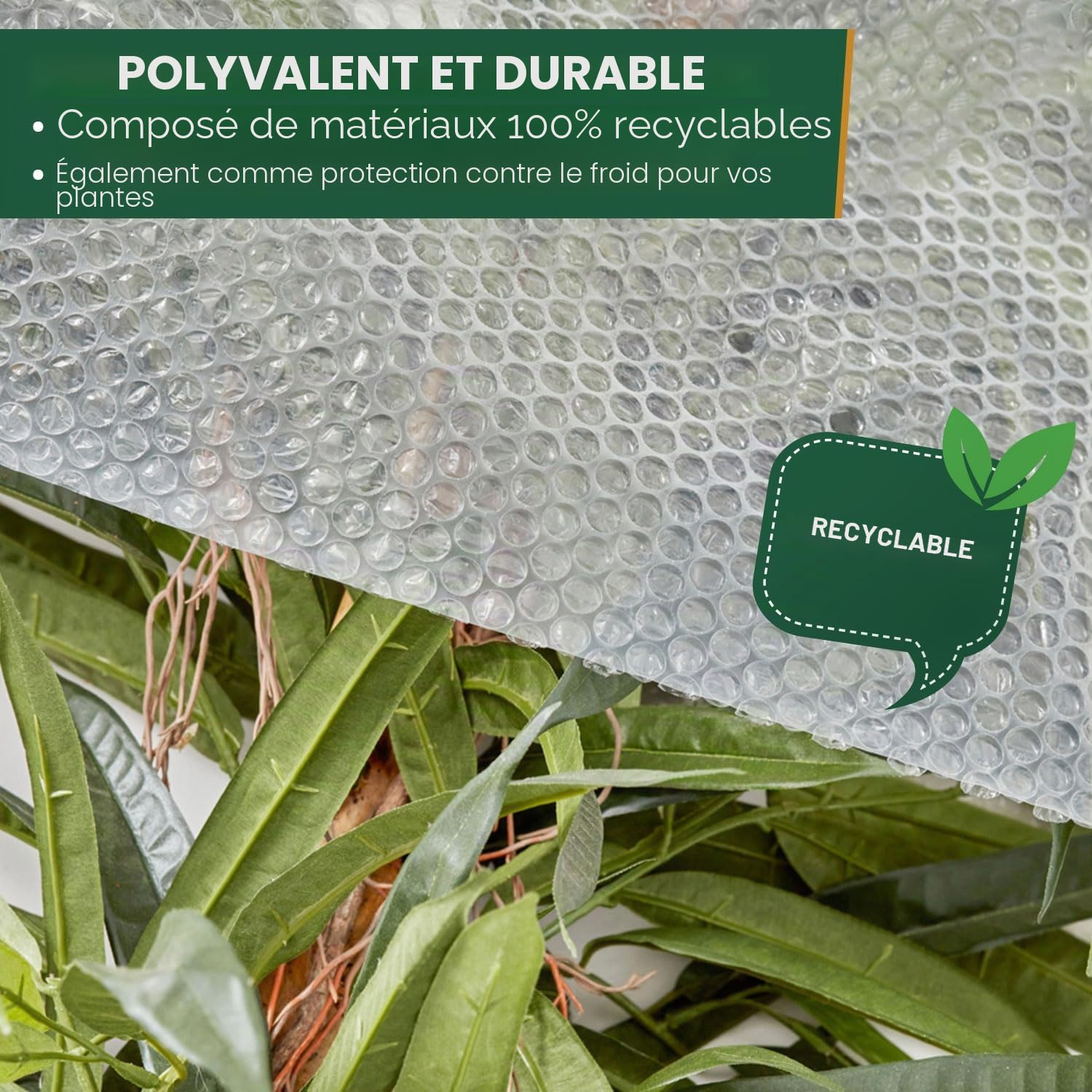 Rouleau de papier bulle antistatique - 1,0 x 50 m - Épaisseur : 75 my - Matériau de rembourrage