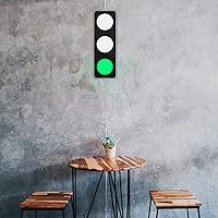 Vista 9 de BBMI Remote Control Traffic Light, Red Yellow Green LED Wall Lamp, Aluminum Style Traffic Lamp, DC9-12V(with Plug).