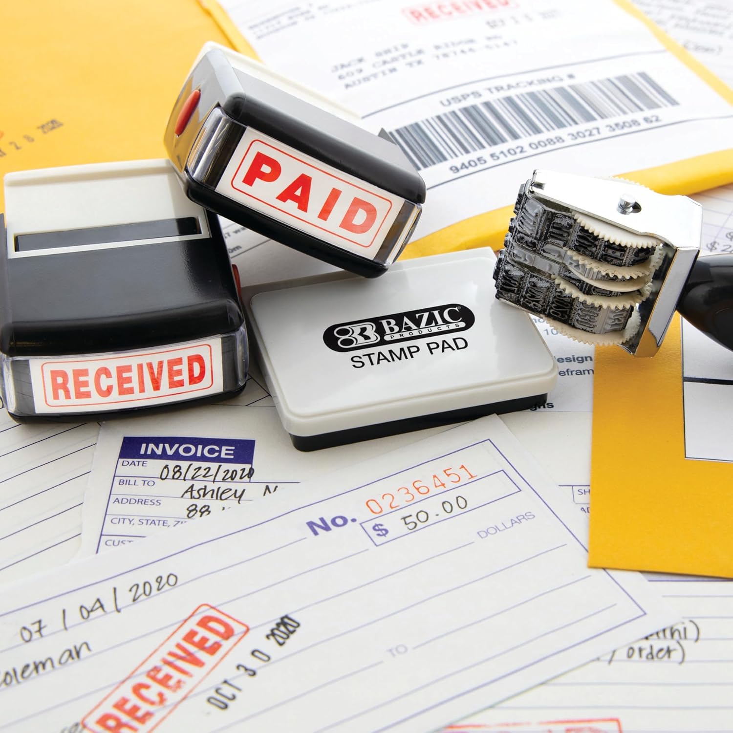 BAZIC Products Date Stamp with Ink Pad 1 Count