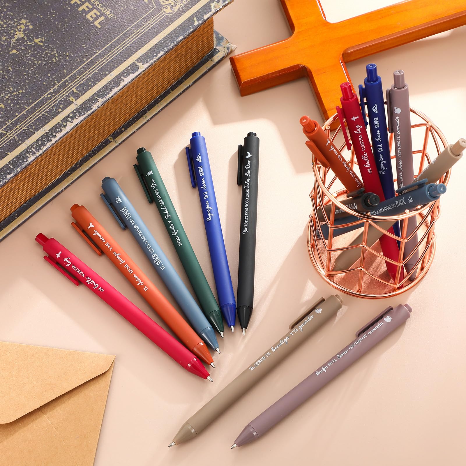 Sayglossy 80 bolígrafos cristianos de la Biblia, bolígrafos cristianos con citas inspiradoras, herramienta de escritura pequeña, retráctil, tinta negra, regalos religiosos para mujeres y hombres