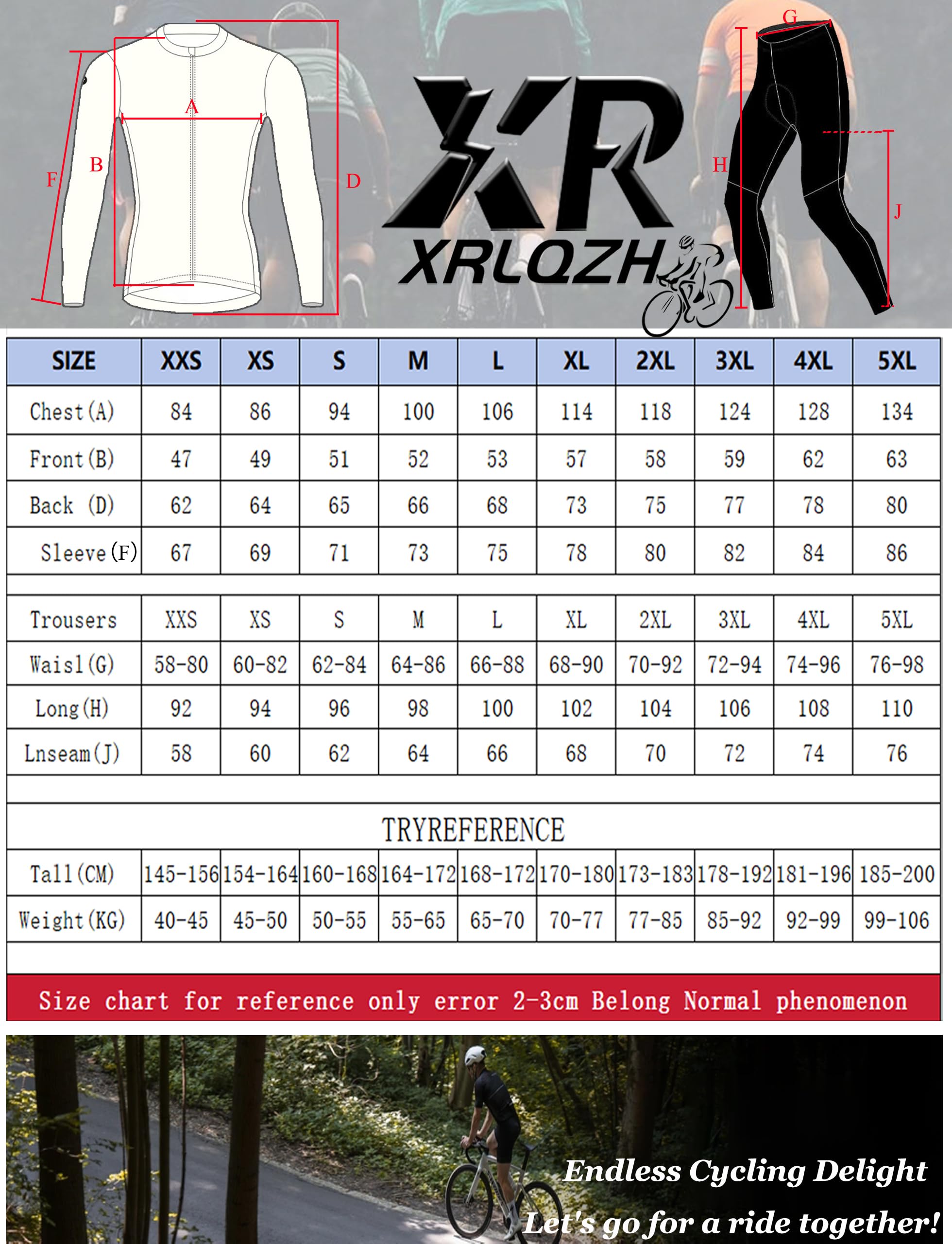 Maillot Cyclisme Kits Hiver Homme+9D Gel Pantalons MTB Jersey, Veste de cyclisme de route plus chaude Vêtements de cyclisme,avec Fermeture éclair, réflecteur et 3 Poches