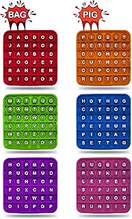 Word Pop CVC Words Mats for Classrooms (Pack of 6) - Learn to Read in Weeks Learning Resources - Multisensory Reading & Phonics Games Ideal for Pre-Kindergarten to 1st Grade by The Fidget Game