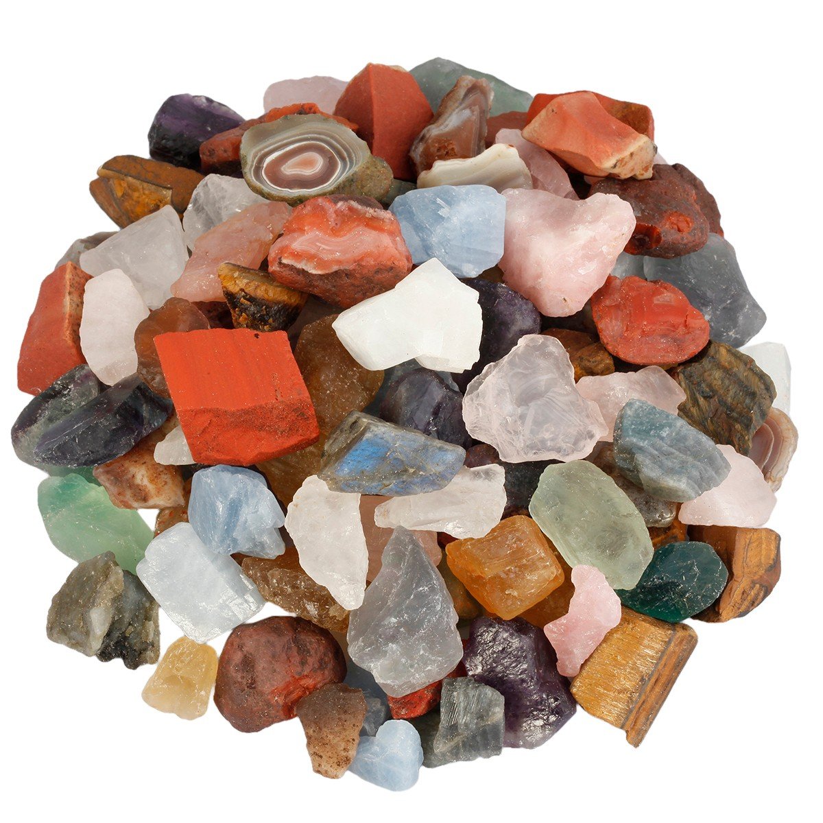 mookaitedecor Pierres Mélangé Pierres Naturelles Lithotherapie Brute Cristaux pour Guérison Mineraux Collection Décoration,460g/Lot