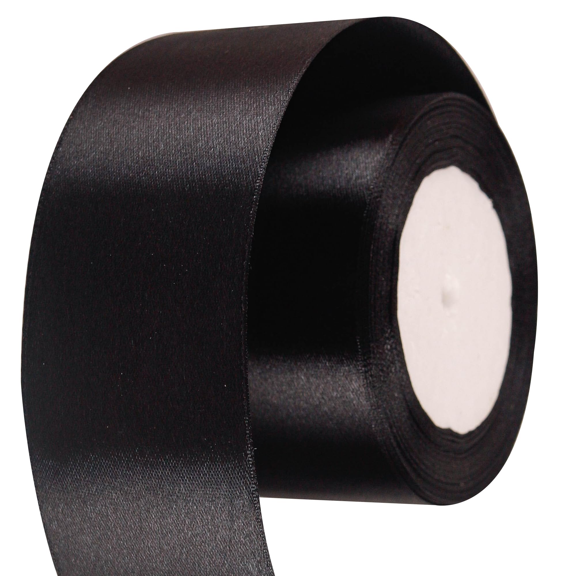 50mm Wide White Ribbon Thick Wedding Car Ribbon 22m, 2 inch Thick White Satin Ribbon for Gift Wrapping Wedding Car Christmas Birthday Cake Hair Bow Florist Bouquet Crafts Decorations — view 120