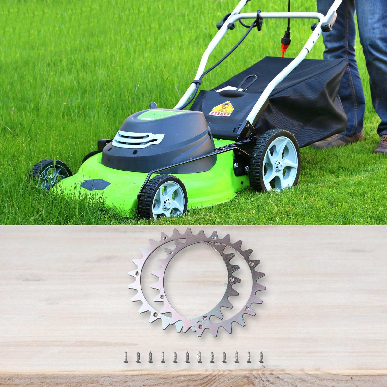 Moliuoly Tondeuse robot type L 225 mm Roue d'entraînement avec picots antidérapants en métal pour une meilleure traction — vue 3