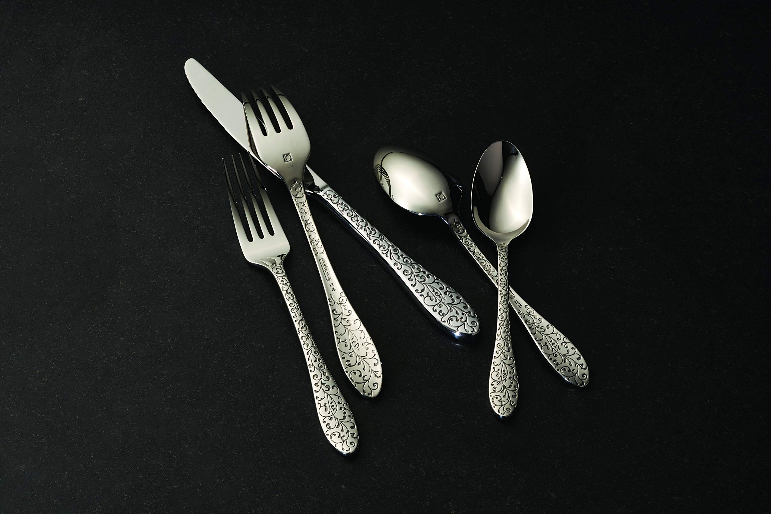 Oneida Ivy Flourish - Set di 12 cucchiai per bouillon