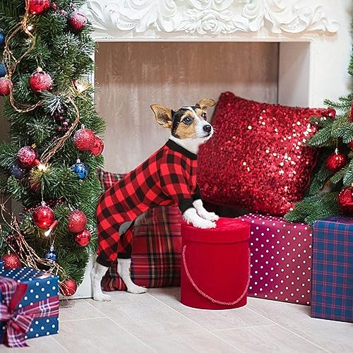 Miniatura 2 de Suéter de forro polar para perro, suéter a cuadros de búfalo, ropa para perro, suéter para perros pequeños, suéter suave y cálido para cachorros,